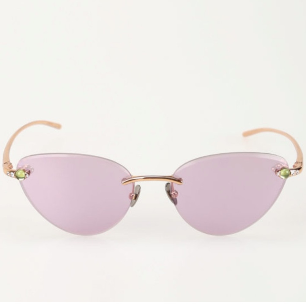 POMELLATO Gold-tone metal cat-eye sunglasses